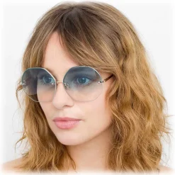 Linda Farrow - 567 C9 Oversized Sunglasses - Light Gold - Linda Farrow Eyewear - Avvenice
