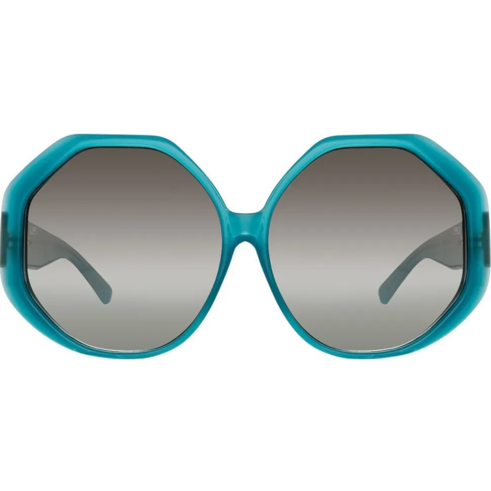 Linda Farrow - 780 C7 Oversized Sunglasses - Turquoise - Linda Farrow Eyewear - Avvenice