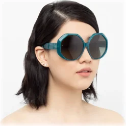 Linda Farrow - 780 C7 Oversized Sunglasses - Turquoise - Linda Farrow Eyewear - Avvenice