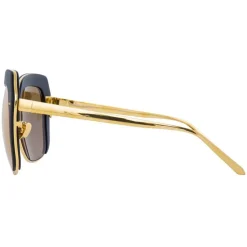 Linda Farrow - 578 C2 Oversized Sunglasses - Black - Linda Farrow Eyewear - Avvenice
