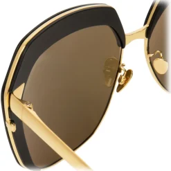 Linda Farrow - 578 C2 Oversized Sunglasses - Black - Linda Farrow Eyewear - Avvenice