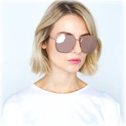 Linda Farrow - 350 C13 Oversized Sunglasses - Rose Gold - Linda Farrow Eyewear - Avvenice