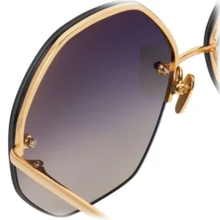Linda Farrow - 567 C4 Oversized Sunglasses - Gold - Linda Farrow Eyewear - Avvenice