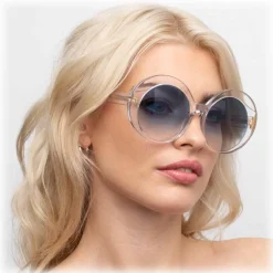 Linda Farrow - 844 C6 Oversized Sunglasses - Clear - Linda Farrow Eyewear - Avvenice