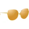 Linda Farrow - 847 C1 Oversized Sunglasses - Yellow Gold - Linda Farrow Eyewear - Avvenice