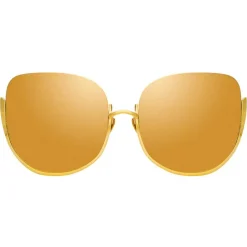 Linda Farrow - 847 C1 Oversized Sunglasses - Yellow Gold - Linda Farrow Eyewear - Avvenice