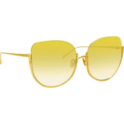 Linda Farrow - 847 C4 Oversized Sunglasses - Yellow Gold - Linda Farrow Eyewear - Avvenice