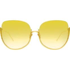 Linda Farrow - 847 C4 Oversized Sunglasses - Yellow Gold - Linda Farrow Eyewear - Avvenice