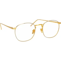 Linda Farrow - 743 C8 Rectangular Optical Frames - Yellow Gold and White Gold - Linda Farrow Eyewear - Avvenice