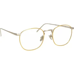 Linda Farrow - 743 C9 Rectangular Optical Frames - White Gold and Yellow Gold - Linda Farrow Eyewear - Avvenice