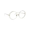 Linda Farrow - 816 C10 Round Optical Frames - White Gold - Linda Farrow Eyewear - Avvenice