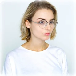Linda Farrow - 583 C3 Round Optical Frames - White Gold - Linda Farrow Eyewear - Avvenice