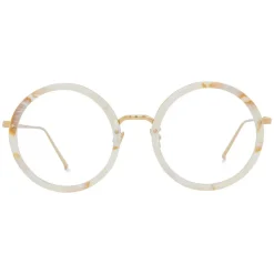 Linda Farrow - 239 C55 Round Optical Frames - Quartz - Linda Farrow Eyewear - Avvenice