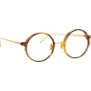 Linda Farrow - 801 C10 Round Optical Frames - Optical Lens in Tortoise Frame - Linda Farrow Eyewear - Avvenice
