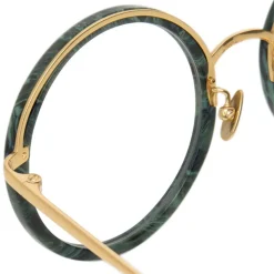 Linda Farrow - 239 C53 Round Optical Frames - Jade - Linda Farrow Eyewear - Avvenice