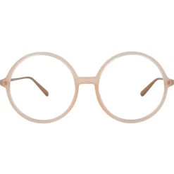 Linda Farrow - 645 C3 Round Optical Frames - Milky Peach - Linda Farrow Eyewear - Avvenice