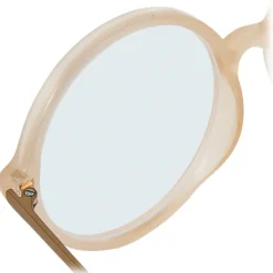 Linda Farrow - 645 C3 Round Optical Frames - Milky Peach - Linda Farrow Eyewear - Avvenice