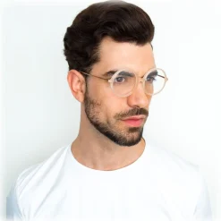 Linda Farrow - 645 C3 Round Optical Frames - Milky Peach - Linda Farrow Eyewear - Avvenice