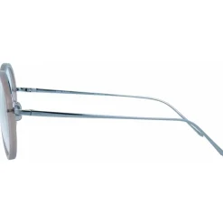 Linda Farrow - 239 C62 Round Optical Frames - Milky Grey - Linda Farrow Eyewear - Avvenice