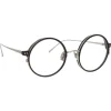Linda Farrow - 801 C12 Round Optical Frames - Optical Lens in Black Frame - Linda Farrow Eyewear - Avvenice