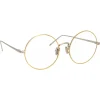 Linda Farrow - 741 C10 Round Optical Frames - White Gold and Yellow Gold - Linda Farrow Eyewear - Avvenice