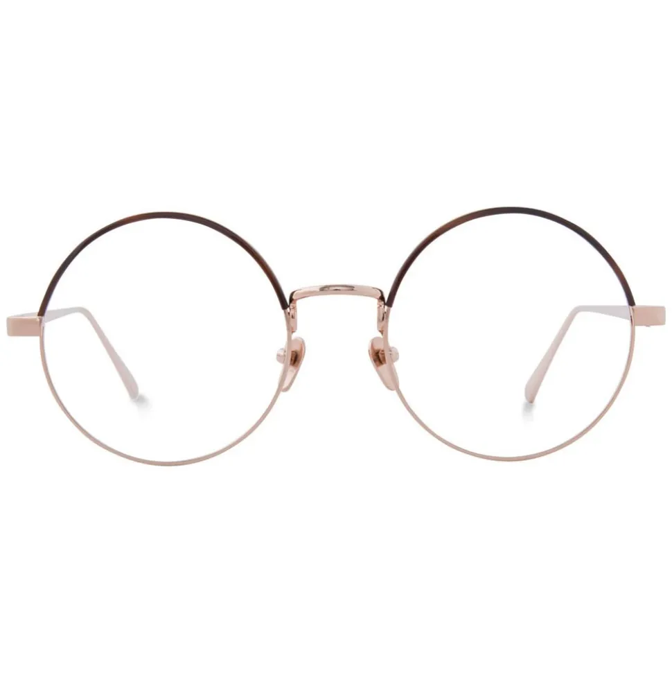 Linda Farrow - 583 C4 Round Optical Frames - Rose Gold - Linda Farrow Eyewear - Avvenice