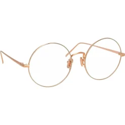 Linda Farrow - 741 C11 Round Optical Frames - Rose Gold and White Gold - Linda Farrow Eyewear - Avvenice