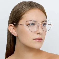 Linda Farrow - 741 C11 Round Optical Frames - Rose Gold and White Gold - Linda Farrow Eyewear - Avvenice