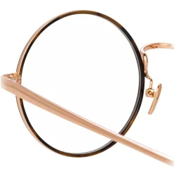 Linda Farrow - 749 C4 Round Optical Frames - Rose Gold and Turtle - Linda Farrow Eyewear - Avvenice