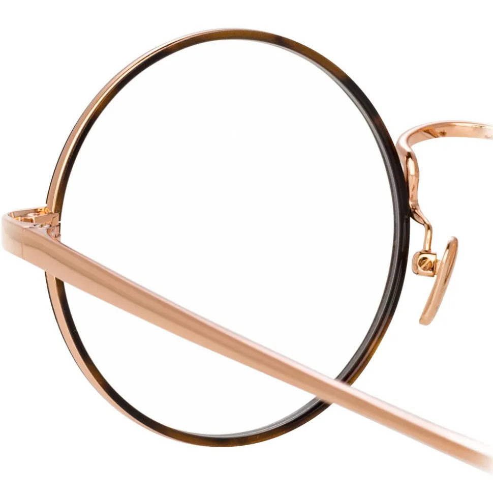 Linda Farrow - 749 C4 Round Optical Frames - Rose Gold and Turtle - Linda Farrow Eyewear - Avvenice
