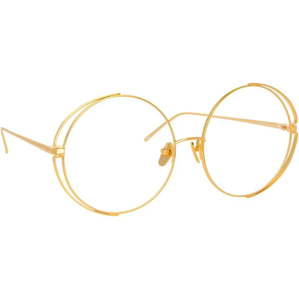 Linda Farrow - 816 C9 Round Optical Frames - Yellow Gold - Linda Farrow Eyewear - Avvenice