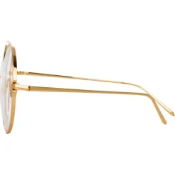 Linda Farrow - 816 C9 Round Optical Frames - Yellow Gold - Linda Farrow Eyewear - Avvenice