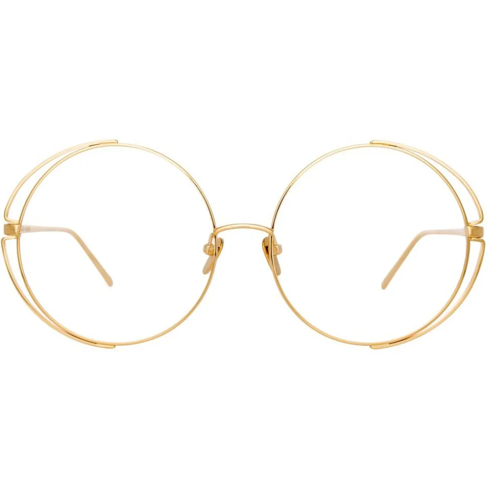 Linda Farrow - 816 C9 Round Optical Frames - Yellow Gold - Linda Farrow Eyewear - Avvenice