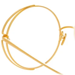 Linda Farrow - 816 C9 Round Optical Frames - Yellow Gold - Linda Farrow Eyewear - Avvenice