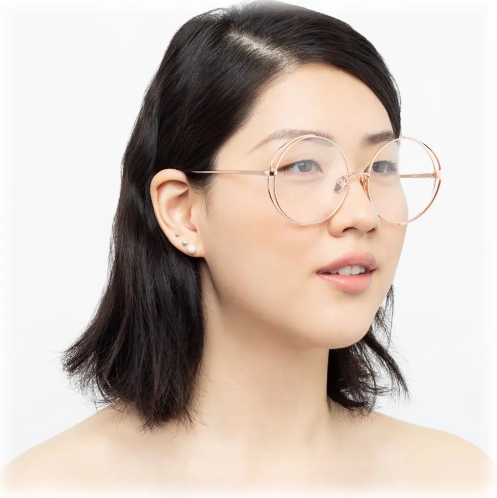 Linda Farrow - 816 C9 Round Optical Frames - Yellow Gold - Linda Farrow Eyewear - Avvenice
