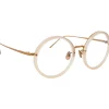 Linda Farrow - 239 C61 Round Optical Frames - Milky Peach - Linda Farrow Eyewear - Avvenice