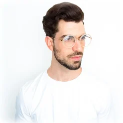 Linda Farrow - 239 C61 Round Optical Frames - Milky Peach - Linda Farrow Eyewear - Avvenice