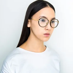 Linda Farrow - 630 C1 Round Optical Frames - Black - Linda Farrow Eyewear - Avvenice