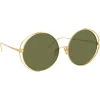 Linda Farrow - 816 C4 Round Sunglasses - Yellow Gold - Linda Farrow Eyewear - Avvenice