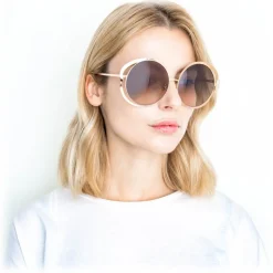 Linda Farrow - 660 C5 Round Sunglasses - Rose Gold - Linda Farrow Eyewear - Avvenice