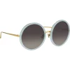 Linda Farrow - 457 C16 Round Sunglasses - Spearmint - Linda Farrow Eyewear - Avvenice