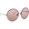 Linda Farrow - 457 C20 Round Sunglasses - Milky Purple - Linda Farrow Eyewear - Avvenice