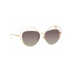 Linda Farrow - 853 C3 Round Sunglasses - Rose Gold - Linda Farrow Eyewear - Avvenice