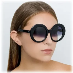 Linda Farrow - 468 C14 Round Sunglasses - Black - Linda Farrow Eyewear - Avvenice