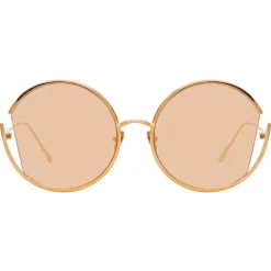 Linda Farrow - 851 C6 Round Sunglasses - Rose Gold - Linda Farrow Eyewear - Avvenice
