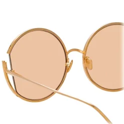 Linda Farrow - 851 C6 Round Sunglasses - Rose Gold - Linda Farrow Eyewear - Avvenice
