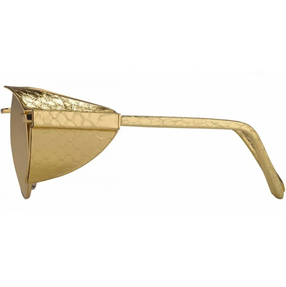 Linda Farrow - 300 C8 Round Sunglasses - Yellow Gold - Linda Farrow Eyewear - Avvenice
