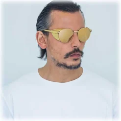 Linda Farrow - 300 C8 Round Sunglasses - Yellow Gold - Linda Farrow Eyewear - Avvenice