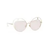Linda Farrow - 853 C5 Round Sunglasses - Light Gold - Linda Farrow Eyewear - Avvenice