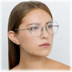 Linda Farrow - 741 C4 Round Sunglasses - Black & Titanium - Linda Farrow Eyewear - Avvenice